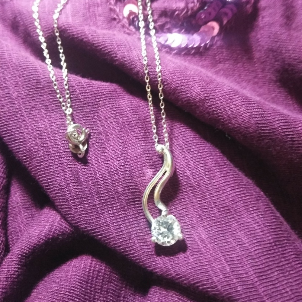 .925 Sterling Silver Necklace & Charm